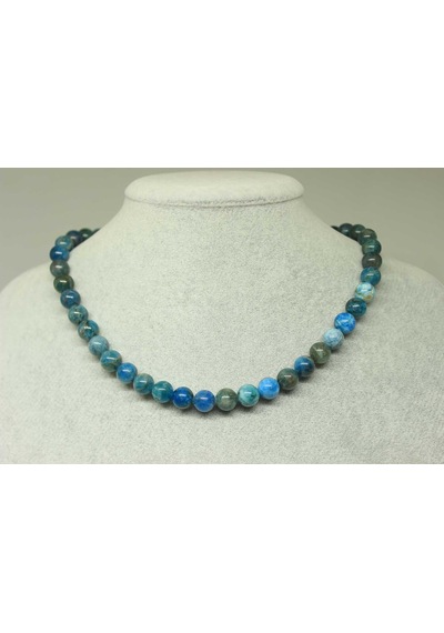 Apatit Taşı 8mm Kolye (klipsli) Altın