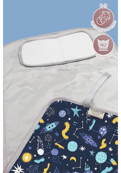 Anne Bebek Bakım Örtüsü Alez Yenidoğan Alt Açma Değiştirme Space Organizer Pedi Minderi Çift Taraflı