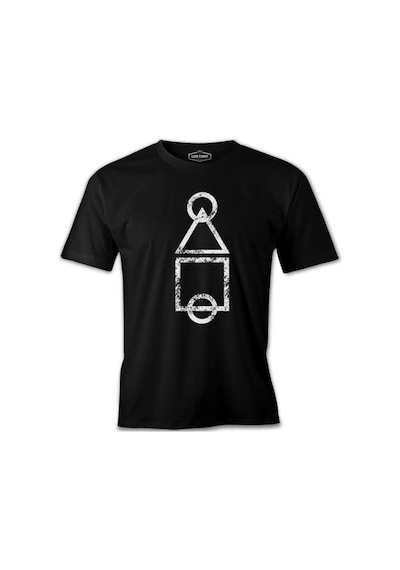 Squid Game - Logo Brush Siyah Erkek Tshirt