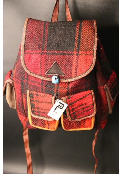 Pujiva Etnik 4cep Sırt Normal Dokuma Kilim Sırt Çanta En:35/boy:40 Cm Çok Renkli