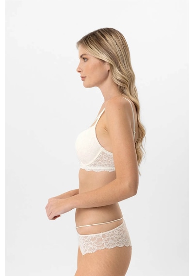 Pierre Cardin Soft Push Up Kaplı Dantelli Sütyen Takım Ekru