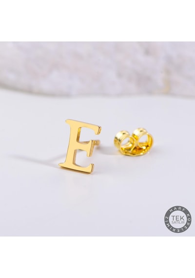 Goldkupe 14 Ayar Altın E Harf Küpe 0,45 Gr-1358