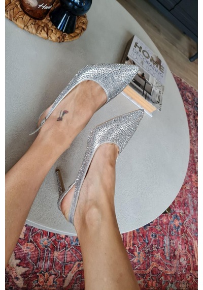 036 6169 Topukla Kadın Taşlı Topuklu Stiletto Abiye Ayakkabı 001