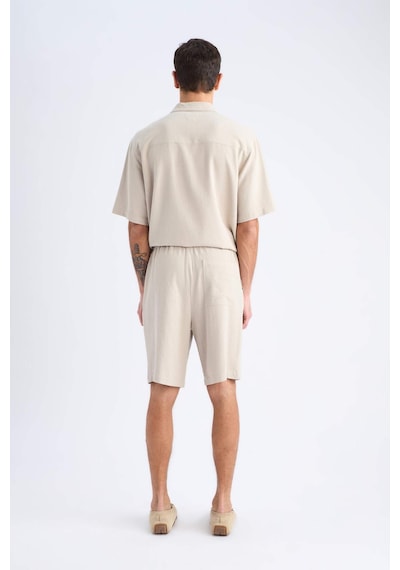 Defacto Relax Fit Yazlık Keten Karışımlı Şort D8835ax25smbg751 Bej