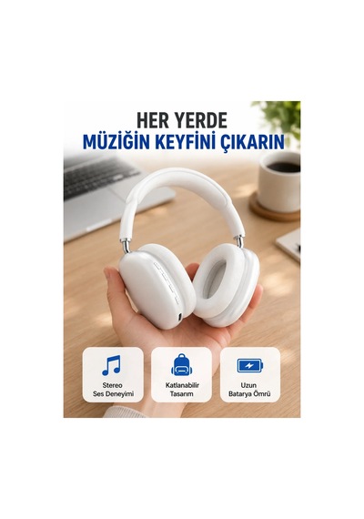 400 Mah Bataryalı Kablosuz Kulaklık Bt 5.0, Müzik & Görüşme Yeni Nesil Standart