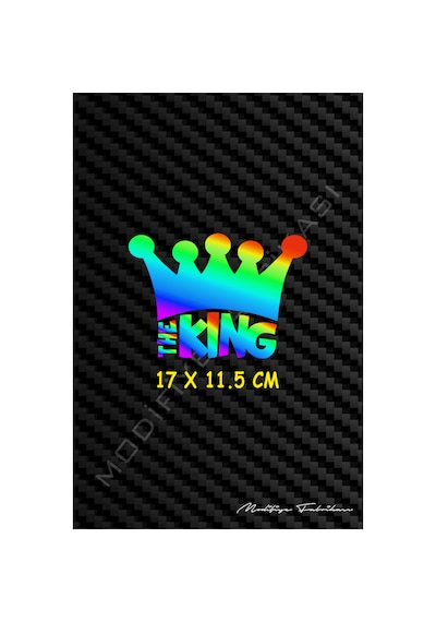 The King Sticker Folyo - Hologram - 17 X 11.5 Cm