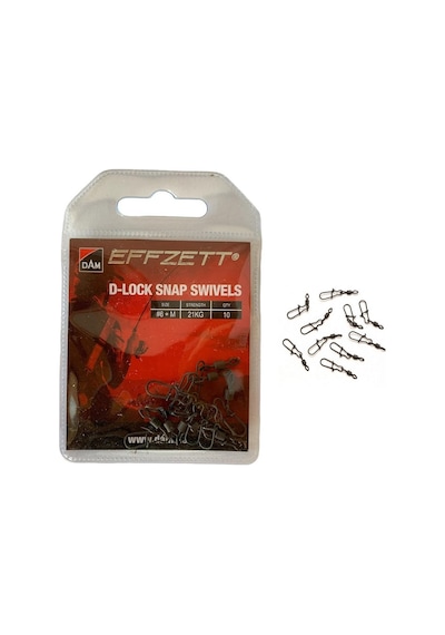 Dam Effzett D-lock Snap Swivel M Klipsli Fırdöndü 10 Adet