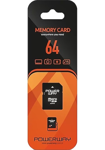 Powermaster PWR-64 64 GB Micro Sd Hafıza Kartı Yüksek Veri Aktarımı