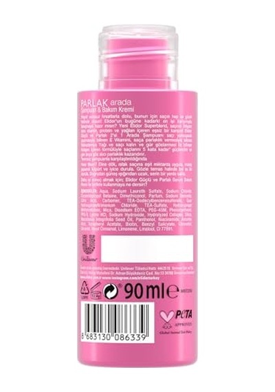 Tr Şampuan &amp Bakım Kremi Güçlü Ve Parlak Seyahat Boy 90 Mililitre 2li Paket