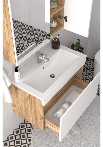 Teta Home Mersin 80 Cm Mdf Banyo Dolabı Seti Atlantik Çam-beyaz Atlantik Çam - Beyaz Teta Home Mersin 80 Cm Mdf Banyo Dolabı Seti Atlantik Çam-beyaz Atlantik Çam - Beyaz