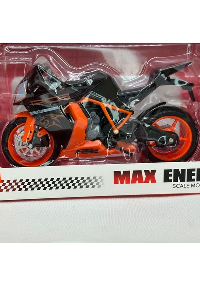 Ktm Rc8 1198 1:12 Diecast Motosiklet Modeli Siyah Turuncu Koleksiyonluk Spor Motor