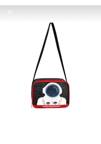 Newfull Astronot Baskılı Erkek Sırt Okul Çantası-2'li Set-syh Krm