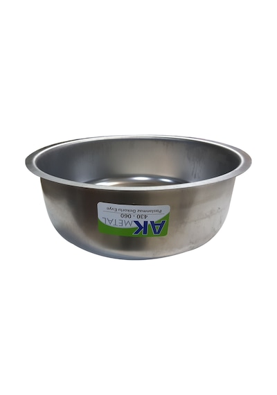 Krom Eviye Geniş Sifon Yuvarlak Desenli Sifonsuz Eviye 38 CM