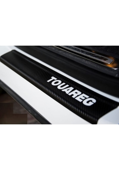 Volkwagen Touareg Carbon Fiber Kapı Eşiği Yazısı Sticker 4Ad