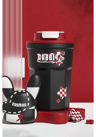 316 L Çelik Siyah 400 Ml Kahve El Termos Mug Cin484sy Çok Renkli