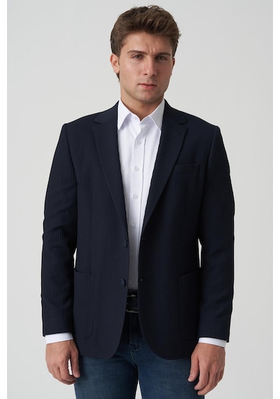 White Stone Almada C4017 Slim Fit 6 Drop Ceket Laci Laci