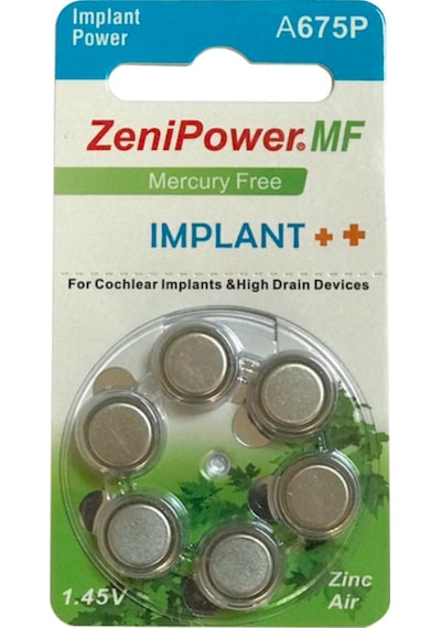 Zenipower MF A675P 1.45 V İmplant Pili 6 x 10'lu