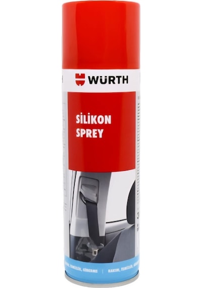 Würth Silikon Sprey 300 Ml Metal Plastik Lastik Parçalar Için Uzun Süreli Koruma Özellikli