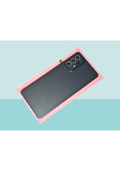 Tkgz Samsung Uyumlu Galaxy A72 A725 Arka Kapak Batarya Kapağı Cam Full Lensli - Siyah Çok Renkli