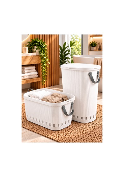 Still Çamaşır Sepeti 65 Lt + Çamaşır Selesi 40 Lt İkili Set Beyaz - 909303859 Beyaz