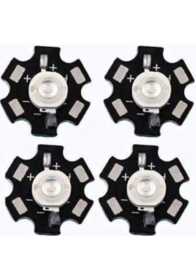 4 Adet 1w Uv Led Power Led 395-400nm 1 Watt Ultraviyole Mor Işık