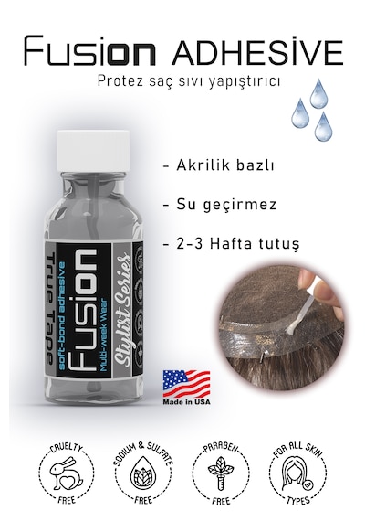 True Tape Fusion Protez Saç Likit Yapıştırıcı 0,68 Fl Oz 20ml