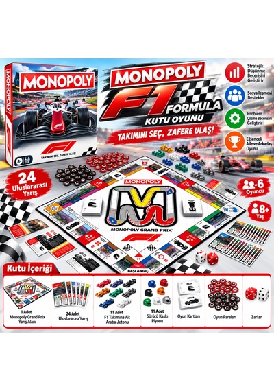 Monopoly F1 Formula Kutu Oyunu