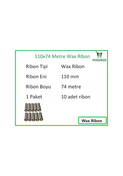 110x74 Metre Wax Ribon 10 Adet
