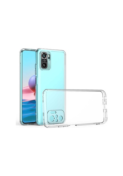 Xiaomi Redmi Note 10 Kılıf Zore Kamera Korumalı Süper Silikon Renksiz