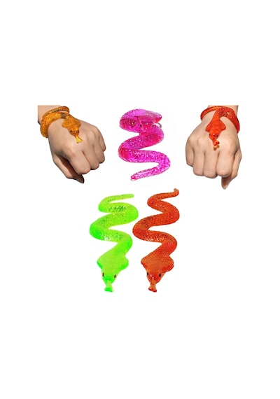 Esnek Dev Sürüngenler 30 Cm - Kırmızı Yılan