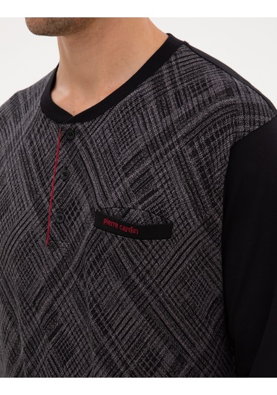 Pierre Cardin Erkek Siyah Pijama Takım 50322640-001 Siyah