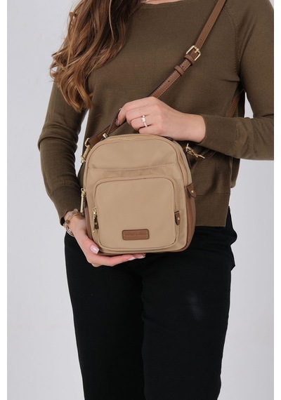 Silver Polo Sp1220 Kadın Çapraz Çanta Saten Vizon-camel