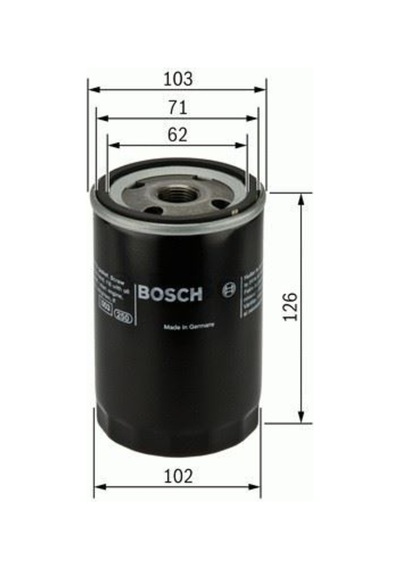 Bosch  0986Tf0087 Yag Filtresi Starex H100 / L200 L300 Pajero 2.5D 517553036