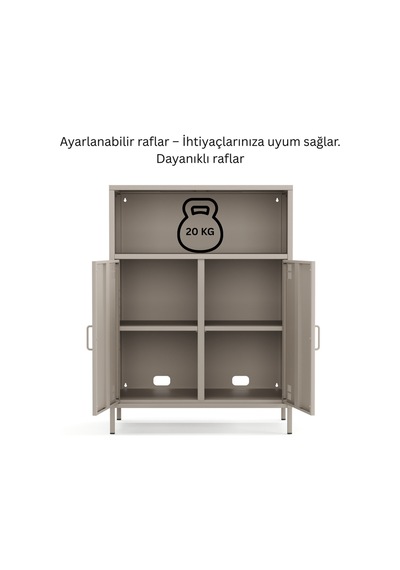 Pera Metal Dolap 2 Kapılı, Açık Raflı 80,50 X 40 X 109,50 Cm - 9 Renk Seçeneği Bulunmaktadır Bej Pera Metal Dolap 2 Kapılı, Açık Raflı 80,50 X 40 X 109,50 Cm - 9 Renk Seçeneği Bulunmaktadır Bej