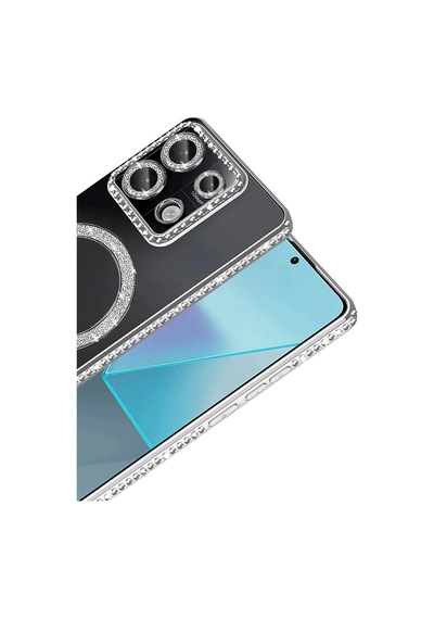 Durukar Redmi Note 13 Pro 4g Joke Simli Magneticsafe Kılıf - Gümüş
