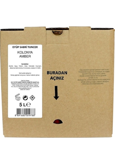 Eyüp Sabri Tuncer 68 Derece Amber Kolonyası Bag in Box 5 L