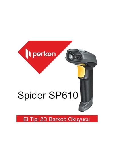 Perkon Spıder Sp610 / Sp-610 / Sp 610 Lazer Karekod 1d-2d Usb Barkod Okuyucu + Ayaklı Stand