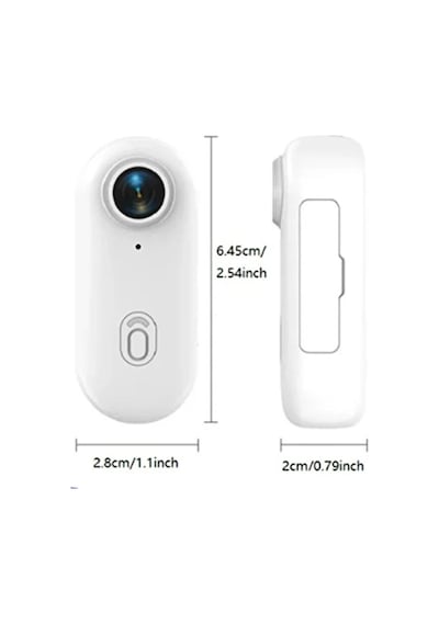 Mini Wifi Aksiyon Kamerası 1080p Hd Giyilebilir Manyetik Kamera Sesli Ve Görüntülü Kayıt Beyaz