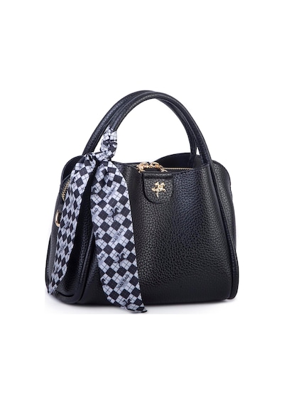 Nas Bag Fularlı Mini Boy El Ve Çapraz Çanta Siyah Lopez Siyah