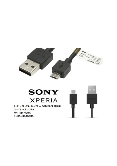 Sony Xperia Z Z1 Z2 Z3 Z4 Z5 Compact Şarj Ve Data Kablosu