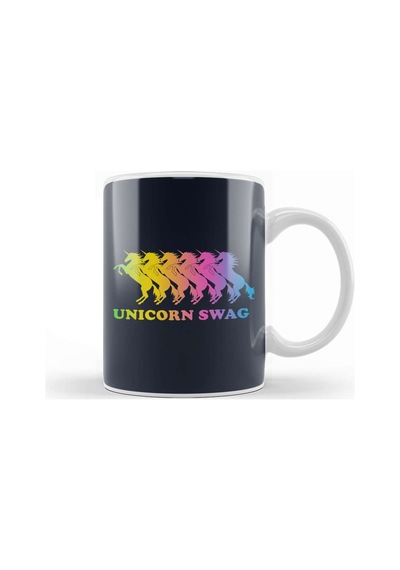 Unicorn Rainbow Swag Kupa Bardak Porselen Karışık