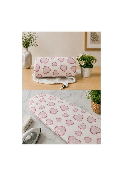 Pionny Keçeli Ütü Masası Kılıfı - 55x140 Cm - Love Çok Renkli
