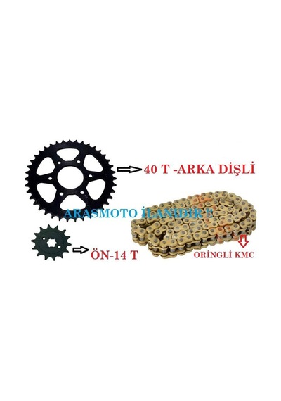 Bajaj Pulsar Ns 200-rs 200 Gold Sarı Oringli Zincir Dişli Takımı