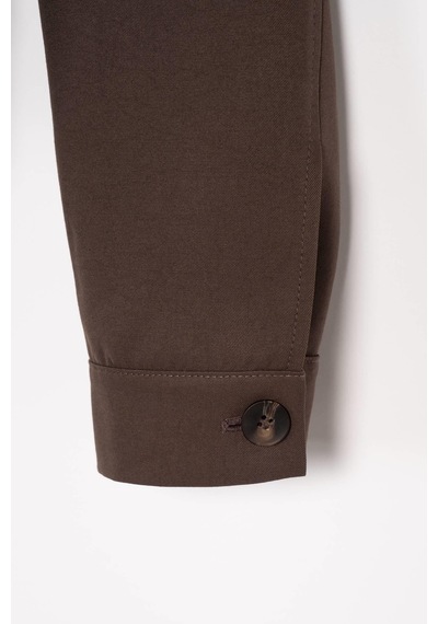 Kadın Açık Kahve Apoletli Gabardin Ceket Açık Kahve