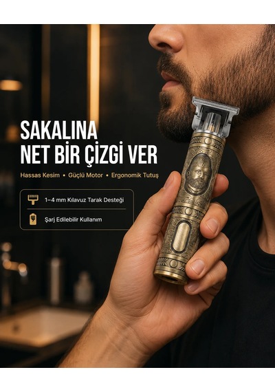 Lexroo Çok Fonksiyonlu Saç Sakal Kesme Makinesi 0 Takım Çelik Bıç