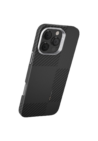 Apple iPhone 16 Pro Max Kılıf Magsafe Uyumlu 600d Raptic Aramid Fiber Croxx Mondrian Serisi Kapak Siyah