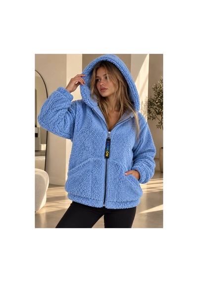 Öners Kadın Kapşonlu Peluş Fermuarlı Sweat Oversize Yumuşak Polar Hoodie Kışlık Sıcak Tutucu Mavi Mavi Öners Kadın Kapşonlu Peluş Fermuarlı Sweat Oversize Yumuşak Polar Hoodie Kışlık Sıcak Tutucu Mavi Mavi