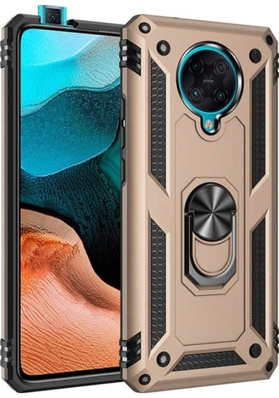 Xiaomi Redmi K30 Pro Kılıf Zore Vega Kapak Gold