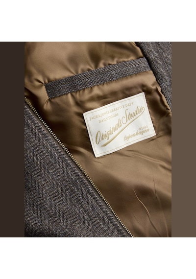 Jack & Jones Erkek Ispanyol Yaka Cep Detayli Gömlek Ceket - Salamanco - 12300441 Kahverengi