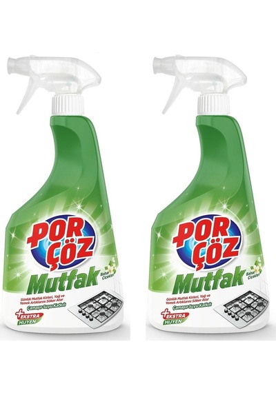 Porçöz Mutfak Temizleyici Sprey Çamaşır Suyu Katkılı 2 x 750 ML